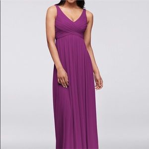 David’s Bridal Raspberry Bridesmaid Dress